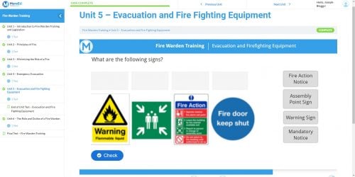 Fire Warden Training Interactive Example